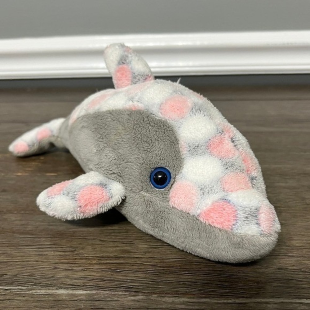 Wishpets Softdots Cody Dolphin Plush Stuffed Animal Toy Kids Gray Pink NWT 2018
